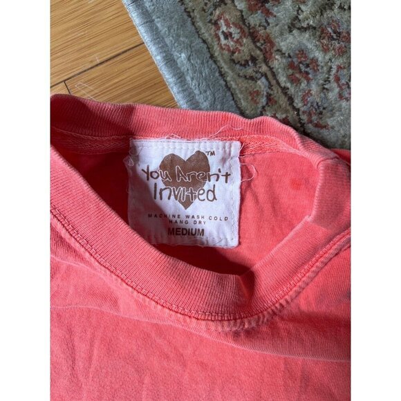 Pure Atlanta Coral Orange Hyde Park Graphic Tee Shirt You Aren’t Invited Small - Picture 4 of 9